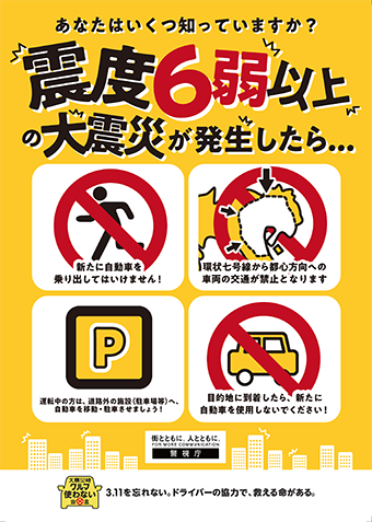 あなたはいくつ知っていますか?震度6弱以上の大震災が発生したら